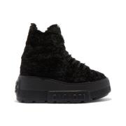 Zwarte Bont Winterlaarzen Casadei , Black , Dames