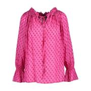 Stijlvolle Viscose Blouse Collectie L'Autre Chose , Pink , Dames