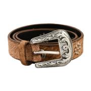 Leren Riem Eleventy , Brown , Dames