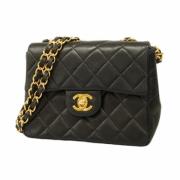 Pre-owned Leather chanel-bags Chanel Vintage , Black , Dames