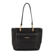 Stijlvolle PU Schoudertas Love Moschino , Black , Dames