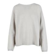 Wol Kasjmier Mix Gebreide Trui Max Mara , Gray , Dames