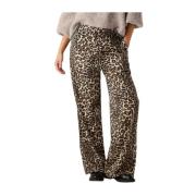 Luipaardprint Broek voor Vrouwen Modström , Brown , Dames