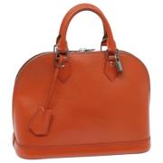 Pre-owned Leather handbags Louis Vuitton Vintage , Orange , Dames