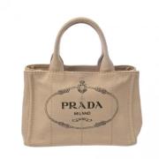 Pre-owned Canvas prada-bags Prada Vintage , Beige , Dames