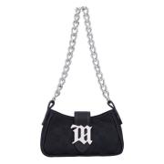 Zwarte Monogram Mini Schoudertas Misbhv , Black , Dames