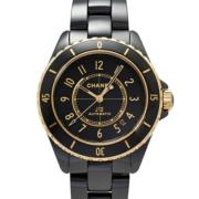 Pre-owned Yellow Gold watches Chanel Vintage , Black , Heren