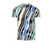 Katoen Elastaan T-shirt Bikkembergs , Multicolor , Heren