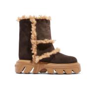 Stoere Winter Enkellaars Casadei , Brown , Dames