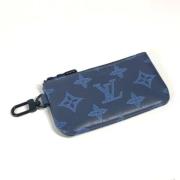 Pre-owned Leather wallets Louis Vuitton Vintage , Blue , Heren