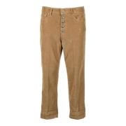 Casual Katoenmix Lyocell Elastaan Broek Dondup , Brown , Dames