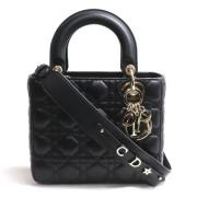 Pre-owned Leather dior-bags Dior Vintage , Black , Dames