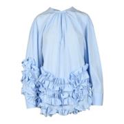 Katoenen Blouse Msgm , Blue , Dames