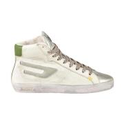 Witte/Grijze Sneakers voor Vrouwen Diesel , White , Dames