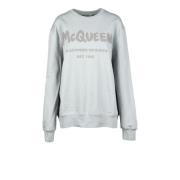 Katoenen Gebreide Trui Alexander McQueen , Gray , Heren