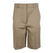 Casual Bermuda Shorts in Katoen-Viscose Mix Sportmax , Beige , Dames