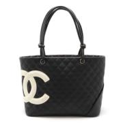 Pre-owned Leather chanel-bags Chanel Vintage , Black , Dames