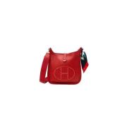 Pre-owned Leather crossbody-bags Hermès Vintage , Red , Dames