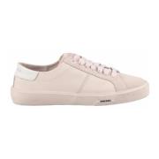 Leren Sneakers met Rubberen Zool Diesel , Pink , Dames