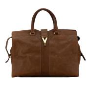 Pre-owned Leather handbags Yves Saint Laurent Vintage , Brown , Dames