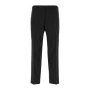 Stijlvolle zwarte polyester broek Jil Sander , Black , Heren