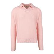 Katoenen Stijlvolle Maglia Shirt Filippo De Laurentiis , Pink , Heren