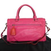 Pre-owned Leather handbags Loewe Pre-owned , Pink , Dames