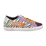 Leren Sneakers met Rubberen Zool Diesel , Multicolor , Dames