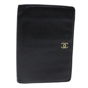 Pre-owned Leather wallets Chanel Vintage , Black , Dames