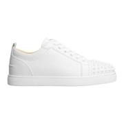 Witte kalfsleren sneakers gemaakt in Italië Christian Louboutin , Whit...