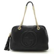 Pre-owned Leather shoulder-bags Gucci Vintage , Black , Dames