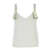 Elegante Witte Tule Top JW Anderson , White , Dames