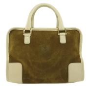 Pre-owned Suede handbags Loewe Pre-owned , Brown , Dames