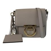 Pre-owned Leather shoulder-bags Salvatore Ferragamo Pre-owned , Gray ,...