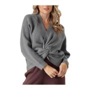 Zand Pullover Trui Veelzijdige Stijl Moss Copenhagen , Gray , Dames