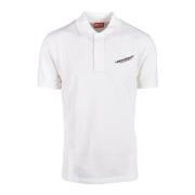 Katoenen Polo Shirt Diesel , White , Heren