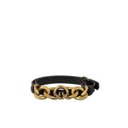 Leren Riem met Uniek Ontwerp Pinko , Black , Dames