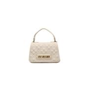 Beige Handtas met Verstelbare Schouderband Love Moschino , Beige , Dam...