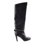 Pre-owned Leather boots Sergio Rossi Pre-owned , Black , Dames