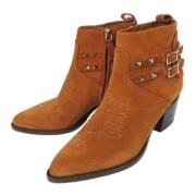 Pre-owned Leather boots Valentino Vintage , Brown , Dames