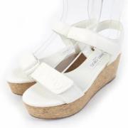 Pre-owned Leather sandals Jimmy Choo Pre-owned , White , Dames