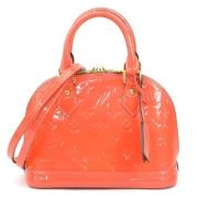 Pre-owned Leather handbags Louis Vuitton Vintage , Orange , Dames