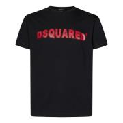 Zwart Cool Fit Crewneck T-shirt Dsquared2 , Black , Heren