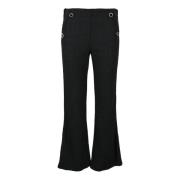 Katoenmix Stijlvolle Broek Simona Corsellini , Black , Dames