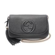 Pre-owned Leather crossbody-bags Gucci Vintage , Black , Dames