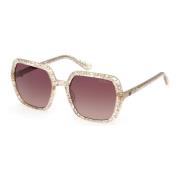 Junior Zonnebril Kristal Goud/Bruin Getint Guess , Pink , Unisex