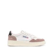 Witte Medalist Sneakers met Roze Inzetstukken Autry , Multicolor , Dam...