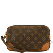 Pre-owned Canvas clutches Louis Vuitton Vintage , Brown , Dames