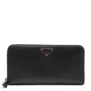 Pre-owned Leather wallets Prada Vintage , Black , Dames