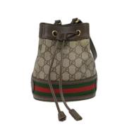 Pre-owned Canvas gucci-bags Gucci Vintage , Beige , Dames